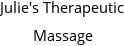 Julie's Therapeutic Massage Hours of Operation