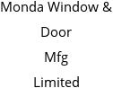 Monda Window & Door Mfg Limited Hours of Operation